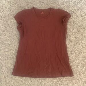 Patagonia rust scoop neck cotton tee shirt sz M